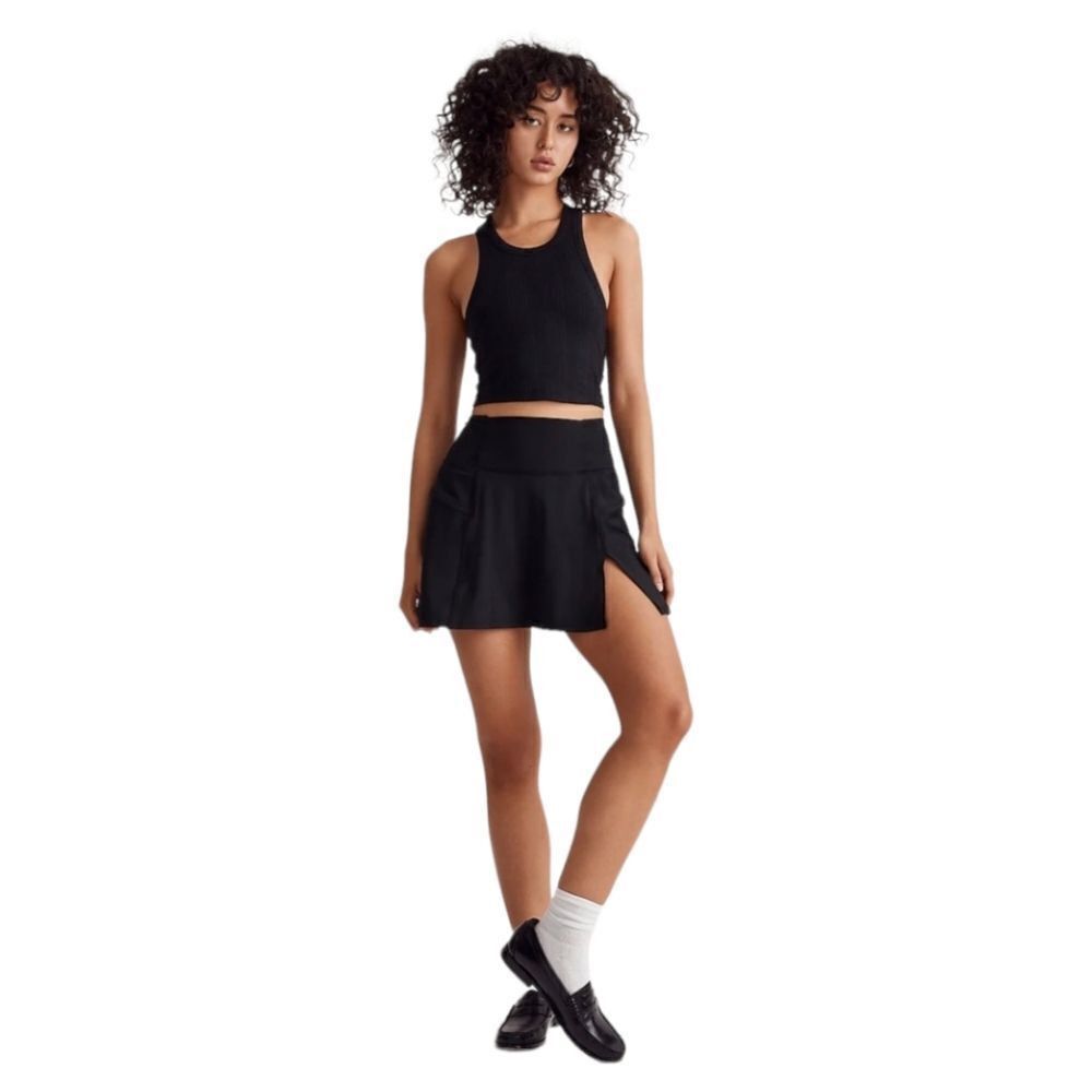 Madewell NWT Variegated Rib Activewear‎ Brami Tank sz XS in Black